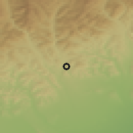 Shaded relief of the 51 km around Doftana, drawn from the GMTED2010 grid
