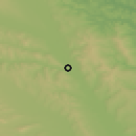 Shaded relief of the 51 km around Dolhasca, drawn from the GMTED2010 grid