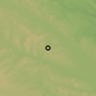 Shaded relief of the 50 km around Adâncata, drawn from the GMTED2010 grid