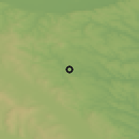 Shaded relief of the 50 km around Dorohoi, drawn from the GMTED2010 grid
