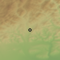 Shaded relief of the 51 km around Drajna, drawn from the GMTED2010 grid