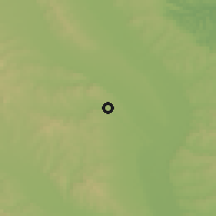 Shaded relief of the 51 km around Dulceşti, drawn from the GMTED2010 grid