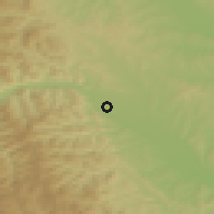Shaded relief of the 51 km around Dumbrava Roşie, drawn from the GMTED2010 grid