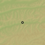 Shaded relief of the 51 km around Dumbrăveni, drawn from the GMTED2010 grid