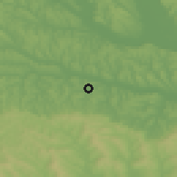Shaded relief of the 51 km around Dumeşti, drawn from the GMTED2010 grid