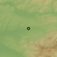 Shaded relief of the 51 km around Făget, drawn from the GMTED2010 grid
