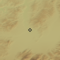 Shaded relief of the 51 km around Feldioara, drawn from the GMTED2010 grid