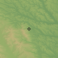 Shaded relief of the 51 km around Flămânzi, drawn from the GMTED2010 grid