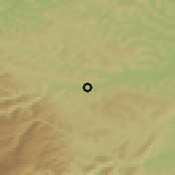 Shaded relief of the 51 km around Floreşti, drawn from the GMTED2010 grid