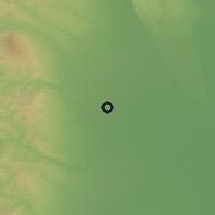 Shaded relief of the 51 km around Focşani, drawn from the GMTED2010 grid