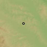 Shaded relief of the 51 km around Forăşti, drawn from the GMTED2010 grid