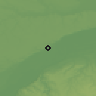 Shaded relief of the 52 km around Frăteşti, drawn from the GMTED2010 grid