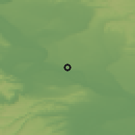 Shaded relief of the 52 km around Gârla Mare, drawn from the GMTED2010 grid
