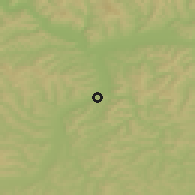 Shaded relief of the 51 km around Gherla, drawn from the GMTED2010 grid