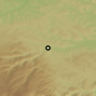 Shaded relief of the 51 km around Gilău, drawn from the GMTED2010 grid