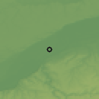Shaded relief of the 52 km around Giurgiu, drawn from the GMTED2010 grid