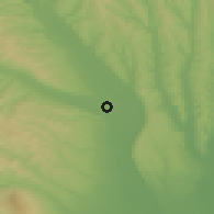 Shaded relief of the 51 km around Adjud, drawn from the GMTED2010 grid