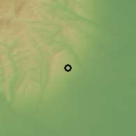 Shaded relief of the 51 km around Grebănu, drawn from the GMTED2010 grid