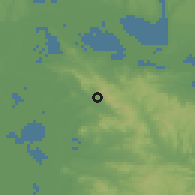 Shaded relief of the 51 km around Greci, drawn from the GMTED2010 grid
