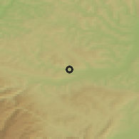 Shaded relief of the 51 km around Baciu, drawn from the GMTED2010 grid