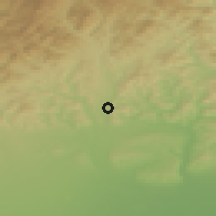 Shaded relief of the 51 km around Gura Vitioarei, drawn from the GMTED2010 grid