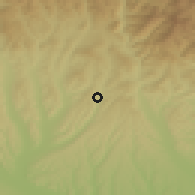 Shaded relief of the 51 km around Hârtieşti, drawn from the GMTED2010 grid