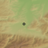 Shaded relief of the 51 km around Haţeg, drawn from the GMTED2010 grid