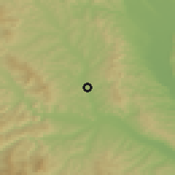 Shaded relief of the 51 km around Helegiu, drawn from the GMTED2010 grid