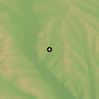 Shaded relief of the 51 km around Horgeşti, drawn from the GMTED2010 grid