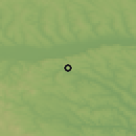 Shaded relief of the 50 km around Hudeşti, drawn from the GMTED2010 grid