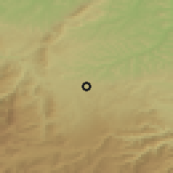 Shaded relief of the 51 km around Huedin, drawn from the GMTED2010 grid