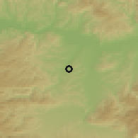 Shaded relief of the 51 km around Hunedoara, drawn from the GMTED2010 grid
