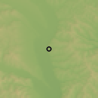 Shaded relief of the 51 km around Icuseşti, drawn from the GMTED2010 grid