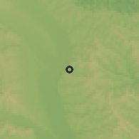 Shaded relief of the 51 km around Ion Creangă, drawn from the GMTED2010 grid