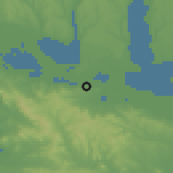 Shaded relief of the 51 km around Isaccea, drawn from the GMTED2010 grid
