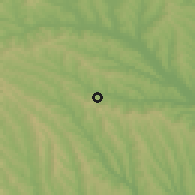 Shaded relief of the 51 km around Ivăneşti, drawn from the GMTED2010 grid