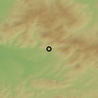 Shaded relief of the 51 km around Baia-Sprie, drawn from the GMTED2010 grid