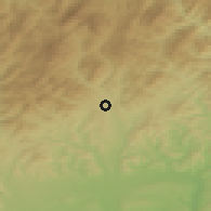 Shaded relief of the 51 km around Izvoarele, drawn from the GMTED2010 grid