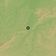 Shaded relief of the 51 km around Jibou, drawn from the GMTED2010 grid
