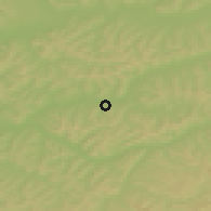 Shaded relief of the 51 km around Jidvei, drawn from the GMTED2010 grid