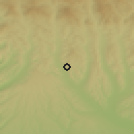 Shaded relief of the 51 km around Băiculeşti, drawn from the GMTED2010 grid
