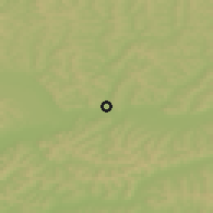 Shaded relief of the 51 km around Luduş, drawn from the GMTED2010 grid