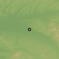 Shaded relief of the 51 km around Lugoj, drawn from the GMTED2010 grid