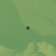 Shaded relief of the 52 km around Lunca, drawn from the GMTED2010 grid