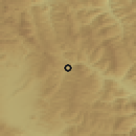 Shaded relief of the 51 km around Lunca de Jos, drawn from the GMTED2010 grid