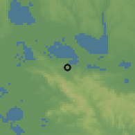 Shaded relief of the 51 km around Luncaviţa, drawn from the GMTED2010 grid