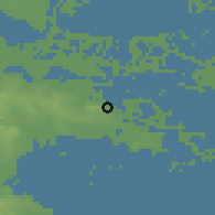 Shaded relief of the 51 km around Mahmudia, drawn from the GMTED2010 grid