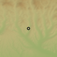 Shaded relief of the 51 km around Mălureni, drawn from the GMTED2010 grid