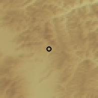 Shaded relief of the 51 km around Bălan, drawn from the GMTED2010 grid