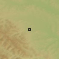 Shaded relief of the 50 km around Marginea, drawn from the GMTED2010 grid